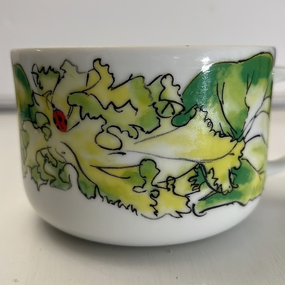Taste Setter Sigma Coffee Soup Mug Ladybug among Lettuce - Picture 2 of 8